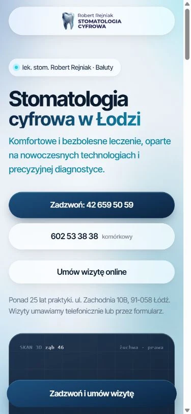 Mobilna wersja strony Zachodnia 10
